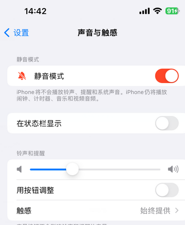 中兴镇苹果15Pro维修网点分享iPhone15Pro系列机型中隐藏静音图标 